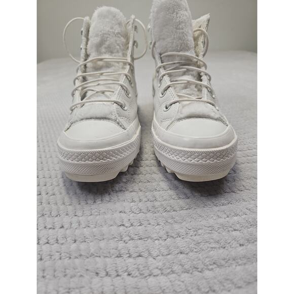 Converse Womens Size 10 Chuck Taylor Street Warmer Ripple High Top White - Picture 3 of 10